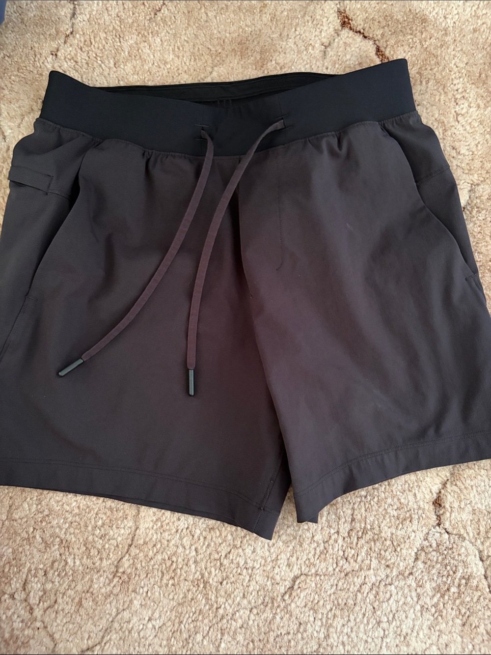 lululemon athletica Black Men's Athletic Drawstring Shorts
